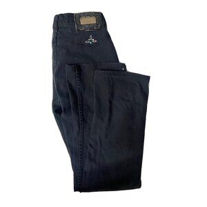 Lawman Woman 26x30 Size 3 Black Embellished Jeans Straight Slim